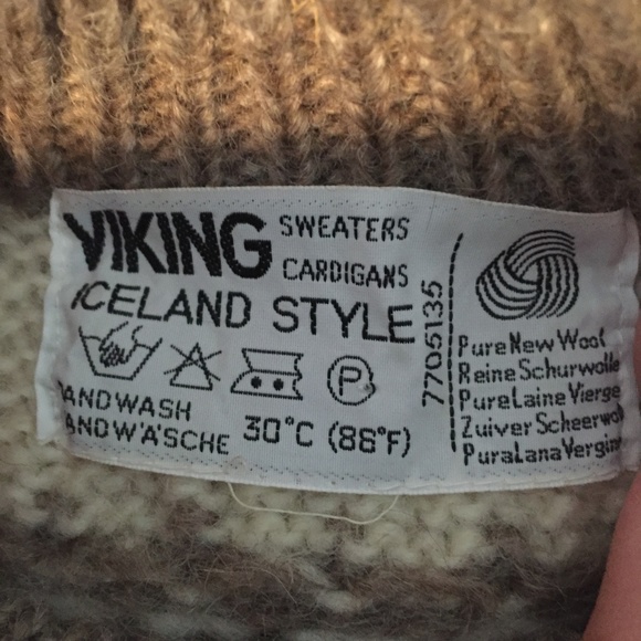 Vintage Viking Icelandic-Style 100% Wool Sweater - Picture 3 of 4